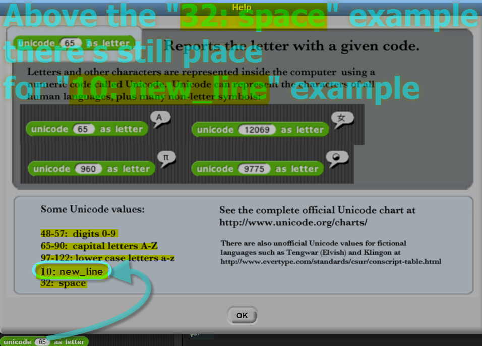 How to enter a 'new line' character into a text string Help with Snap